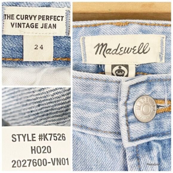 Madewell The Curvy Perfect Vintage Jean in Fitzgerald Wash 24 - Picture 9 of 10